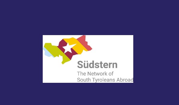 Partner Initiative, Logo Südtiroler in der Welt mit Hintergrund